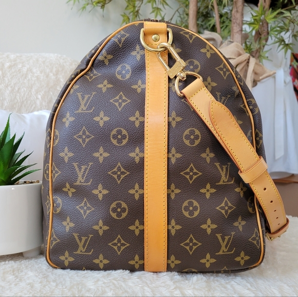 BEAUTIFUL ❤Authentic LV Keepall 55 Bandouliere w/ Strap Travel Bag Monogram - Picture 11 of 16